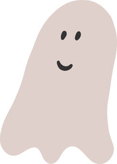 Ghost clipart, cartoon cute character halloween