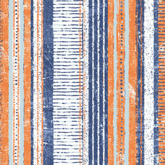 Abstract cotton textured gray blue Washed Digital Watercolor Painting stripe brush Plaid check patten Seamless fabric texture print.