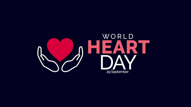 World Heart day animation. Video animation on the theme of World Heart day. Concept Video.Motion graphics
