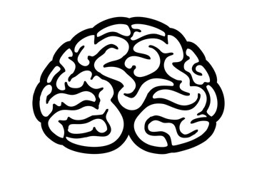 The human brain. The concept of reason, intelligence, thinking. Vector illustration