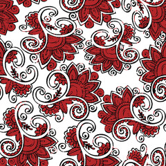 Geometric watercolor shapes and tropical leaves seamless pattern. Abstract drawing of palm leaves, ink doodle, brush stroke, water color textures background. Hand painted colorful striped illustration