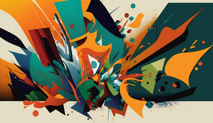 An abstract image depicting the tumultuous and disorganized state of a chaotic mind. Dynamic lines, fragmented shapes.