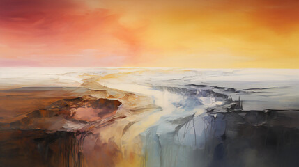 sunrise over the river