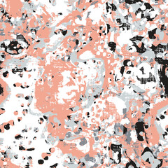 Abstract art seamless pattern, paint stains. Watercolor background, painting. Chaotic, random brush strokes, paint spots. Distressed texture, wallpaper, wrapping