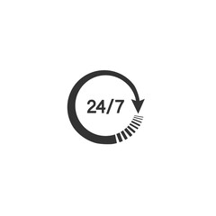 24/7 call center support vector icon
