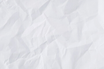 Texture of white crumpled paper for background.