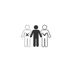 Absent Vector illustration can be used for topics attendance, absent, meeting icon concept