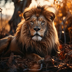 Naklejka premium portrait of a lion