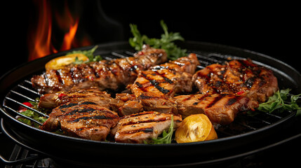 grilled chicken wings on grill