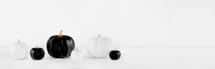 banner holiday halloween pumpkins in light colors with space for text