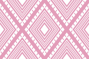 Pink traditional ethnic pattern paisley flower Ikat background abstract Aztec African Indonesian Indian seamless pattern for fabric print cloth dress carpet curtains and sarong