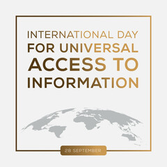 International Day for Universal Access to Information, held on 28 September.