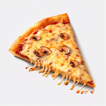 recommend clip art: Cartoon Italian Pizza slices with dripping cheese. Illustration