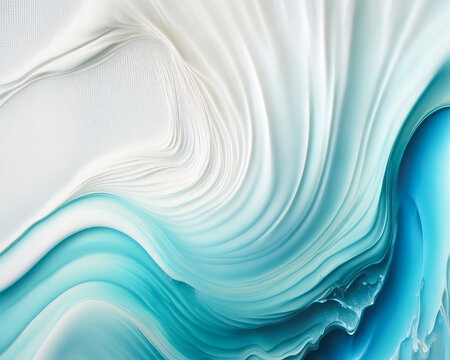 Abstract watercolor blue marine colors and white for textures. Fresh, cheerful and relaxing summer concept. Positive and healthy tones to background or wallpaper. Generative Ai
