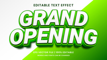 Grand opening 3d editable text effect