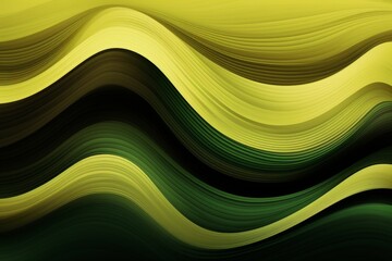 An abstract green and yellow background with wavy lines