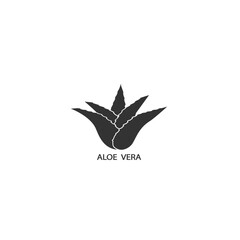 Aloe Vera green logo icon for natural organic product package label. Isolated Aloe Vera leaf sign for cosmetic or moisturizer cream packaging design template 