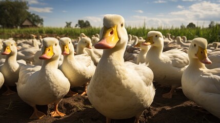 Obraz premium duck photos that capture the essence of farm life. perfect for photography websites and farm-themed promotions
