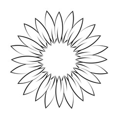 Flower Line Art for print or use as poster, card, flyer or T Shirt