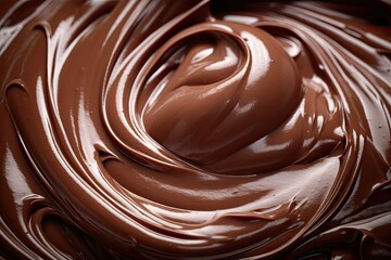 tasty choco pudding close up illustration