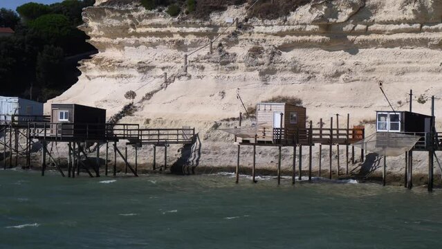 Traditional carrelet fishing hut, Royan, France