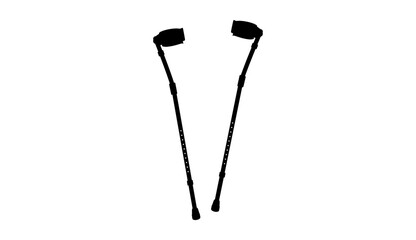 Forearm Crutches silhouette