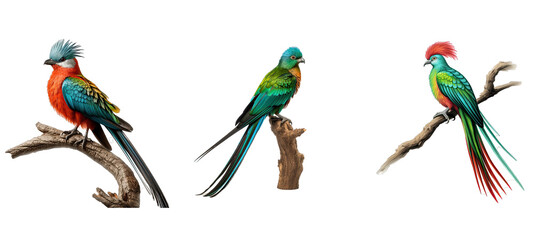 Obraz premium forest quetzal illustration wildlife jungle, beautiful bird, resplendent costa forest quetzal