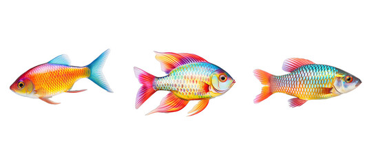 Fototapeta premium underwater rainbowfish illustration aquatic freshwater, fish rainbowfish, tropical colorful underwater rainbowfish