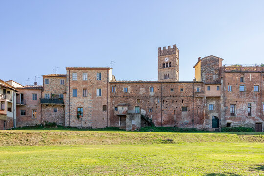 A glimpse of the historic center of Altopascio, Lucca, Italy, on a sunny day