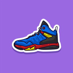 Basketball shoes illustration. Vector illustration sports shoes. vector eps 10