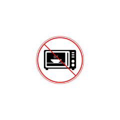 No microwave icon isolated on transparent background