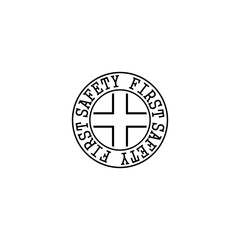 Safety first icon isolated on transparent background