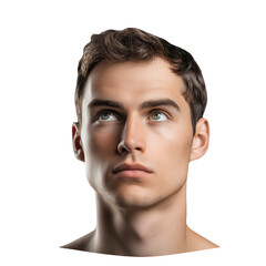 Obraz premium man's head isolated on transparent background