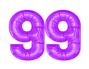 Balloon Purple Number 99