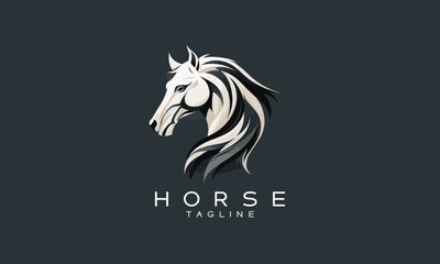 attractive horse logo or illustration design