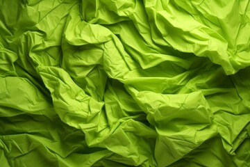 Fototapeta na wymiar A close-up of a vibrant green tissue paper