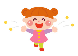 豆まきをする男の子のイラスト