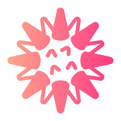 sea urchin gradient icon