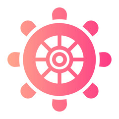 Obraz premium rudder gradient icon