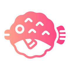 puffer fish gradient icon