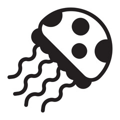 jellyfish glyph icon