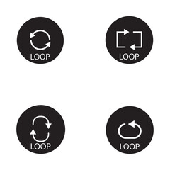 loop icon vector