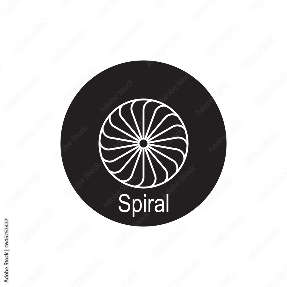 Poster spiral icon vector