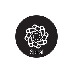 spiral icon vector