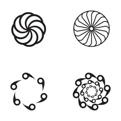 spiral icon vector