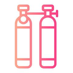 oxygen tank gradient icon