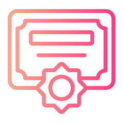 certified gradient icon