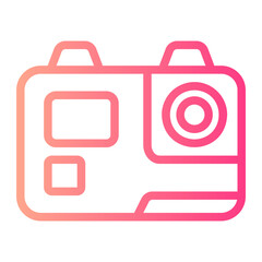 action camera gradient icon