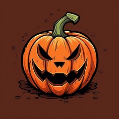halloween pumpkin illustration. Generative AI