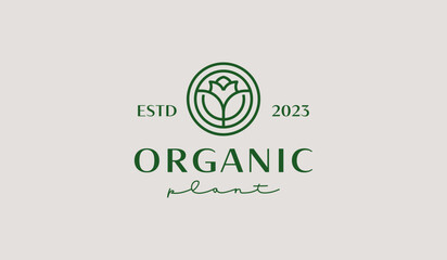 Leaf Flower Plant Logo Template. Universal creative premium symbol. Vector illustration. Creative Minimal design template. Symbol for Corporate Business Identity